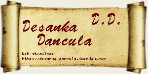 Desanka Dančula vizit kartica
